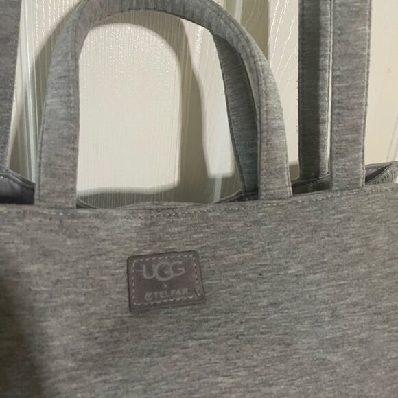 UGG X Telfar Classic Gray Fleece medium Tote /shoulder Bag - Picture 5 of 16